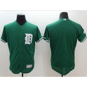 MLB Tigers Blank Green Celtic Flexbase Men Jersey