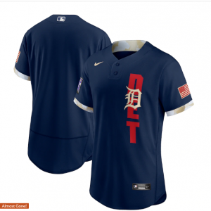 MLB Tigers Blank Navy 2021 All-Star Flexbase Men Jersey MLB Tigers Blank Navy 2021 All-Star Flexbase Men Jersey