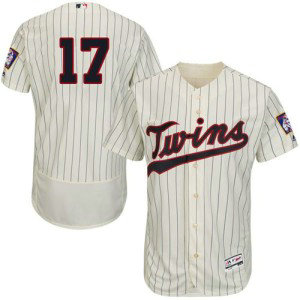 MLB Twins 17 Jose Berrios Cream(Black Strip) Flexbase Men Jersey