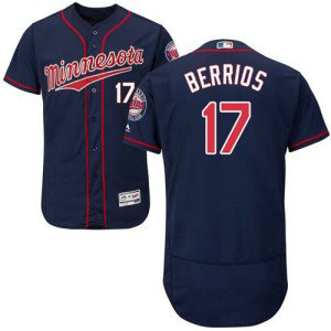 MLB Twins 17 Jose Berrios Navy Blue Flexbase Men Jersey