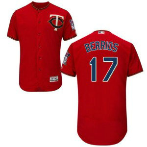 MLB Twins 17 Jose Berrios Red Flexbase Men Jersey