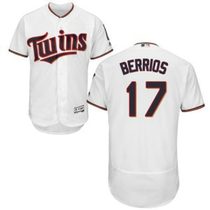 MLB Twins 17 Jose Berrios White Flexbase Men Jersey