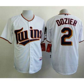 MLB Twins 2 Brian Dozier White Home Cool Base Men Jersey