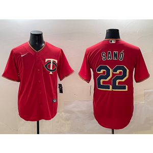 MLB Twins 22 Miguel Sano Red Nike Cool Base Men Jersey MLB Twins 22 Miguel Sano Red Nike Cool Base Men Jersey