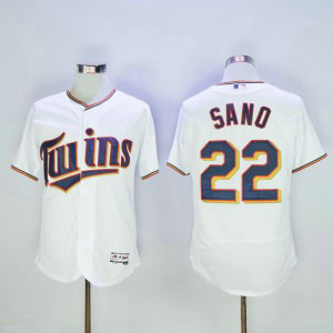 MLB Twins 22 Miguel Sano White Flexbase Men Jersey