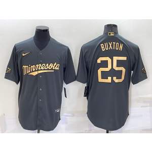 MLB Twins 25 Byron Buxton Charcoal 2022 All-Star Cool Base Men Jersey