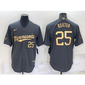 MLB Twins 25 Byron Buxton Charcoal 2022 All-Star Nike Cool Base Men Jersey