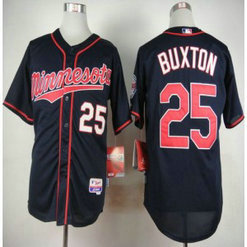 MLB Twins 25 Byron Buxton Navy Blue Alternate Road Cool Base Men Jersey MLB Twins 25 Byron Buxton Navy Blue Alternate Road Cool Base Men Jersey
