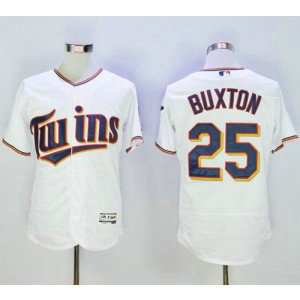 MLB Twins 25 Byron Buxton White Flexbase Men Jersey