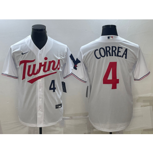 MLB Twins 4 CARLOS CORREA White Cool Base Men Jersey