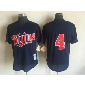 MLB Twins 4 Paul Molitor Navy Blue 1996 Mitchell and Ness Men Jersey MLB Twins 4 Paul Molitor Navy Blue 1996 Mitchell and Ness Men Jersey