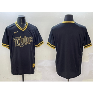 MLB Twins Blank Black Gold Nike Cool Base Men Jersey MLB Twins Blank Black Gold Nike Cool Base Men Jersey