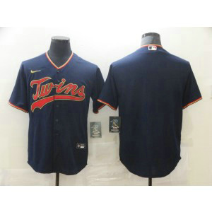 MLB Twins Blank Blue Nike Cool Base Men Jersey