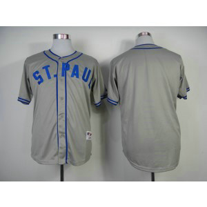 MLB Twins Blank Grey 1948 St. Paul Saints Turn Back The Clock Men Jersey