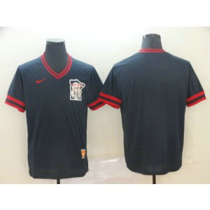 MLB Twins Blank Navy Nike Cooperstown Collection Legend V-Neck Men Jersey