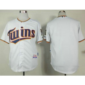 MLB Twins Blank White Home Cool Base Men Jersey