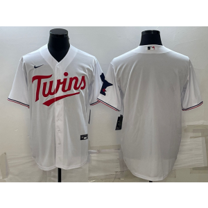 MLB Twins Blank White Nike Cool Base Men Jersey
