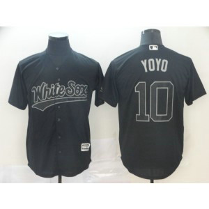 MLB White Sox 10 Yoan Moncada YoYo Black 2019 Players Weekend Player Men Jersey
