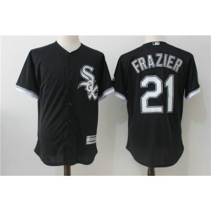 MLB White Sox 21 Todd Frazier Black New Cool Base Men Jersey