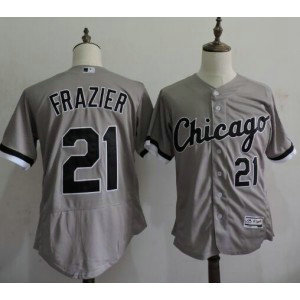 MLB White Sox 21 Todd Frazier Grey Flexbase Men Jersey