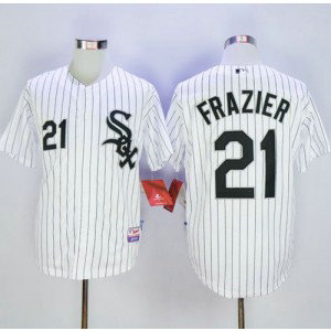 MLB White Sox 21 Todd Frazier White Cool Base Men Jersey