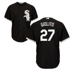 MLB White Sox 27 Lucas Giolito Black Cool Base Men Jersey