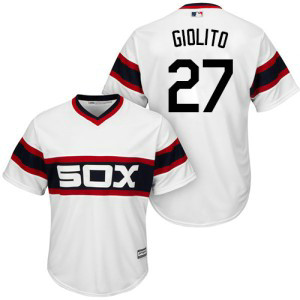 MLB White Sox 27 Lucas Giolito White Alternate Cool Base Men Jersey