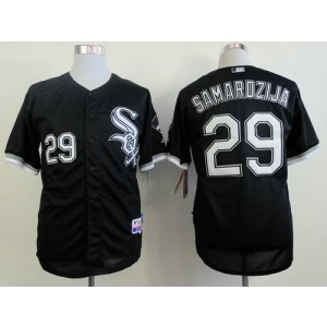 MLB White Sox 29 Jeff Samardzija Black Cool Base Men Jersey