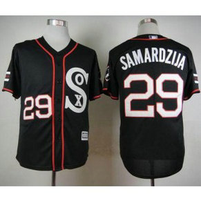 MLB White Sox 29 Jeff Samardzija Black New Cool Base Men Jersey