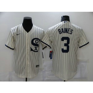 MLB White Sox 3 Harold Baines 2021 Cream Field Of Dreams Cool Base Men Jersey
