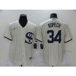 MLB White Sox 34 Michael Kopech 2021 Cream Field Of Dreams Cool Base Men Jersey