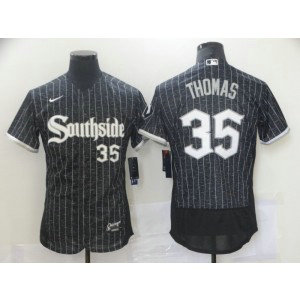 MLB White Sox 35 Frank Thomas Southside 2021 New City Connect Flexbase Men Jersey