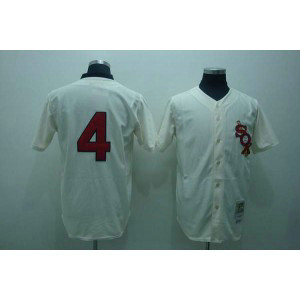 MLB White Sox 4 Luke Appling Cream Mitchell and Ness Throwback Men Jersey MLB White Sox 4 Luke Appling Cream Mitchell and Ness Throwback Men Jersey