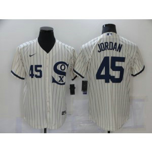 MLB White Sox 45 Jordan 2021 Cream Field Of Dreams Cool Base Men Jersey