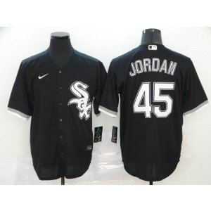 MLB White Sox 45 Michael Jordan Black 2020 Nike Cool Base Men Jersey