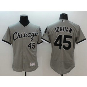 MLB White Sox 45 Michael Jordan Grey Flexbase Men Jersey