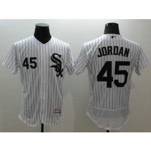 MLB White Sox 45 Michael Jordan White Flexbase Men Jersey
