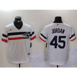 MLB White Sox 45 Michael Jordan White Nike Cool Base Men Jersey MLB White Sox 45 Michael Jordan White Nike Cool Base Men Jersey