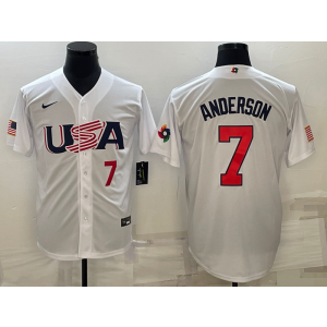 MLB White Sox 7 Tim Anderson 2023 World Series Cool Base Men Jersey