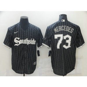 MLB White Sox 73 Yermín Mercedes Black Southside 2021 City Nike Cool Base Men Jersey MLB White Sox 73 Yermín Mercedes Black Southside 2021 City Nike Cool Base Men Jersey
