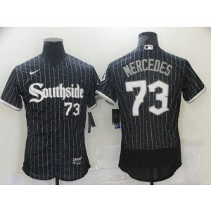MLB White Sox 73 Yermín Mercedes Black Southside 2021 City Nike Flexbase Men Jersey MLB White Sox 73 Yermín Mercedes Black Southside 2021 City Nike Flexbase Men Jersey