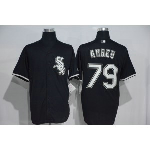 MLB White Sox 79 Jose Abreu Black Cool Base Men Jersey