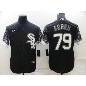 MLB White Sox 79 Jose Abreu Black Drift Nike Cool Base Men Jersey