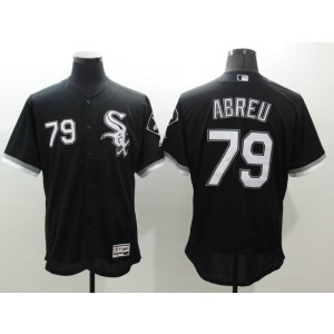 MLB White Sox 79 Jose Abreu Black Flexbase Men Jersey