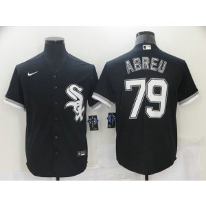 MLB White Sox 79 Jose Abreu Black Nike Cool Base Men Jersey