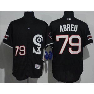 MLB White Sox 79 Jose Abreu Black Retro 2016 Flexbase Men Jersey