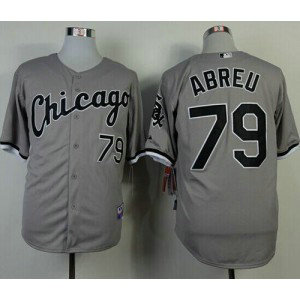 MLB White Sox 79 Jose Abreu Grey Cool Base Men Jersey
