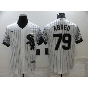 MLB White Sox 79 Jose Abreu White Drift Nike Cool Base Men Jersey
