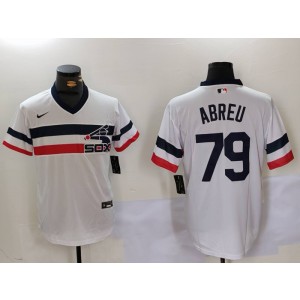 MLB White Sox 79 Jose Abreu White Nike Cool Base Men Jersey