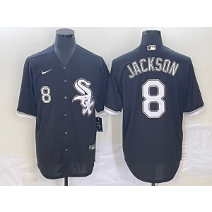 MLB White Sox 8 Bo Jackson Black Nike Cool Base Men Jersey